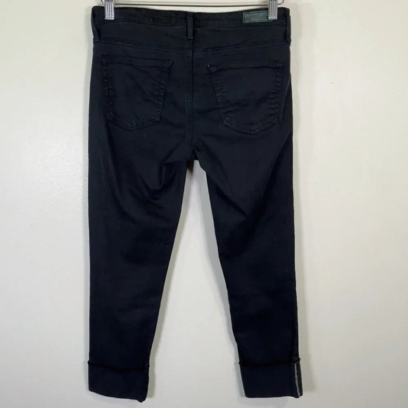 AG Adriano Goldschmied The Stevie Cuff Ankle Straight Petite Dark Wash Jeans - Picture 13 of 13